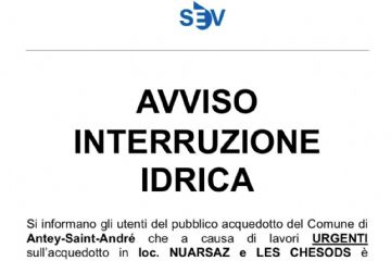 Avviso interruzione idrica mercoledi 22 luglio 2026